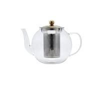 ECHTWERK Théière en verre borosilicate, passoire et couvercle en acier inoxydable, résistant à la chaleur, cruche en verre convenant aux boissons chaudes et froides telles que le thé, le café, l'eau