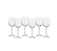 ECHTWERK Verres à vin blanc, set de 6, 388 ml - Verres à vin, calices à vin, verres en cristal de forme bulbeuse, ouverture étroite et pieds allongés, 21,5 x 8,3 cm