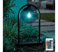 Éclairage Allée Chemin Lampadaire Extérieur LED Boule de Verre Fumée Éloigné RGB