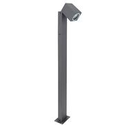 Eclairage de chemin d'extérieur anthracite lampadaire de jardin extérieur éclairage extérieur patio sur pied, orientable, télécommande dimmable, 1x LED RGB 3,5W, LxlxH 11,5x7,2x80 cm