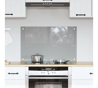 Éclairage de derrière de cuisine vidaXL gris clair 80x50x0,6 cm en verre trempé