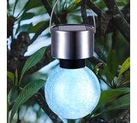 Éclairage de jardin de projecteur de conception de craquement de lampe accrochante de lumière solaire de boule de RVB LED