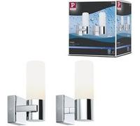 Paulmann Applique murale Gemini 70354 – 2x20 W E14 – Chrome satiné IP44