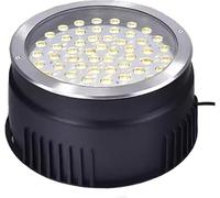 Éclairage de paysage extérieur - Lumière souterraine LED, spot rond encastrable AC 220 V, lampadaire étanche IP65, éclairage de sol for cour de jardin, éclairage décoratif à faisceau LED(Blue,12W)