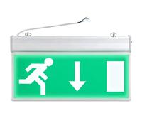 Éclairage De Secours LED, Panneau De Sortie De Secours, Lumière De Sortie D'urgence Lampe De Secours LED Évasion De Sécurité Évacuation Indicateur Lumière De Secours Pour Montage Mural, Et Au Plafond