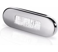 Eclairage d'escalier LED Hella blanc poli acier inoxydable
