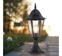 Lampadaire rustique éclairage extérieur ALU IP44 base lampe lanterne