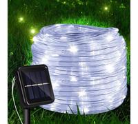 Éclairage extérieur solaire - Guirlande lumineuse d'extérieur à 200 LED - 20 m - Éclairage de Noël - Interrupteur d'éclairage extérieur - Guirlandes lumineuses - Blanc 20 m