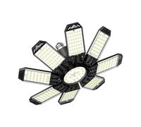 Eclairage LED Garage 210W - 4 PACK 21000LM 6500K Super Brillant Eclairage Atelier Déformable à 8+1 Panneaux Ajustables, Base E26/E27 Plafonnier LED pour Garage, Entrepôt, Cave, Atelier, Débarras