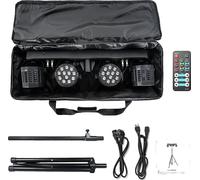 Eclairage LED Par, puissance RGBW 60W, contrôle DMX, installation facile, noir, prise EU
