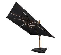 VONROC Éclairage LED Parasol Rechargeable - 15 Bandes LED, Batterie 2600 mAh - Lumière Extérieure Jardin, Terrasse, Camping GP855AA