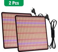 Éclairage LED pour plantes - Lampe LED pour plantes 45 W - Spectre complet - CA 85–265 V - SMD2835 - Boîtier en aluminium - Pour serre, semis et fleurs - Lot de 2