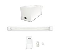 Éclairage led puissant sans fil sur batterie rechargeable pour Garage, Box sous sol, Cave, local sans électricité - Lampe lumière autonome puissante 1100 lm, Prêt à poser et Sans Travaux, Autonomie 7h