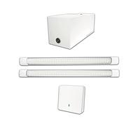 Éclairage led puissant sans fil sur batterie rechargeable pour Garage, Box sous sol, Cave sans électricité - Lampe lumière autonome puissante 2200 lm -Prêt à poser et Sans Travaux - Autonomie 3h30