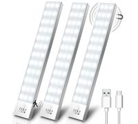 Éclairage mural, LED, lot de 3, lampes sans perçage, avec détecteur de mouvement pour intérieur