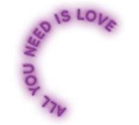 Eclairage néon all you need is love Violet G