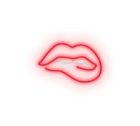 Candyshock LED Décorative Biting Lips - Néon LED sur Plexi, USB-A, Fixation Murale Incluse -Rouge