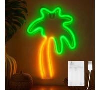 Éclairage néon LED, décoration tropicale pour chambre d'enfant, chambre à coucher, fête
