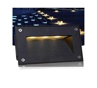 Éclairage Paysager - Spot D'escalier Encastré À LED, Faisceau Lumineux À LED, Éclairage De Pied À LED Étanche IP67 Intégré, Lampe Murale D'angle Enterrée Pour Couloir Extérieur, Jardin, Balcon(White,3