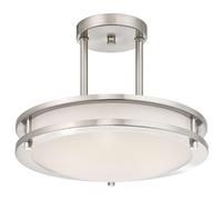 Éclairage Plafond Plafonnier Lampe LED Variable Lauderdale Nickel Brossé 30 cm