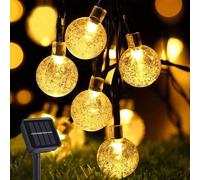 Éclairage solaire 50 LED, 8 m, étanche, pour jardin et terrasse