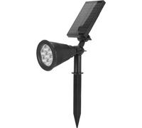 Éclairage solaire de jardin avec spots solaires à LED pour l'extérieur - 7 lampes à bras, noir
