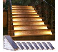 Éclairage solaire de marche - Triangulaire - 8 pièces - Blanc chaud - IP67 étanche