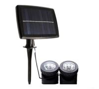 Éclairage solaire d'extérieur pour bassin avec spot réglable, indice d'étanchéité IP68, lampe à économie d'énergie avec capteur de lumière pour jardin, pelouse, paysage (2)