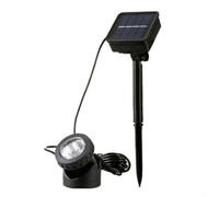 Éclairage solaire d'extérieur pour bassin avec spot réglable, indice d'étanchéité IP68, lampe à économie d'énergie avec capteur de lumière pour jardin, pelouse, paysage (1)