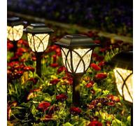 Éclairage solaire pour allées - Lot de 6 - Lampes solaires pour allées - Extérieur - Étanche - Éclairage LED pour allées - Lampes solaires pour allées - Éclairage de terrasse