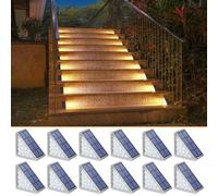 Éclairage solaire pour marches d'escalier, lot de 12, éclairage extérieur, étanche IP67