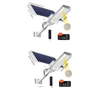 Éclairage solaire, télécommande, conception étanche, lot de 2