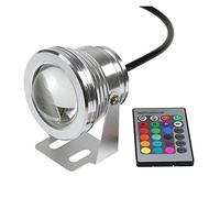 Eclairage sous Marin Spot Fontaine 10W LED pour Piscine IP68 étanche en saillie Projecteur sous-Marin (Color : RGB+Remote Control, Size : A-12V)