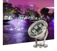 Eclairage Sous Marin - Spot LED Sous Marin 12 V, Lumière De Fontaine Sous-marine Étanche IP68, Lumière De Paysage Extérieure À Rotation Réglable, Pour Décorations De Fête De Piscine D'aquarium(Warm Wh