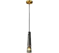 Éclairage suspendu minimalisme nordique Lustre contemporain linéaire Long tube Lampe suspendue Cristal noir Restaurant Cuisine Plafond Éclairage suspendu LED Lampe suspendue pour couloir, bar, chambre