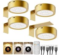 Eclairage Tableau LED Sans Fil Dore 2600mAh Lampe Murale Rechargeable USB Applique Intérieure Télécommande Eclairage Tableau Pile