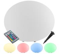 tectake® Lampe sphérique LED multicolore Taille M (Ø35x21,5cm) avec telecommande 16 couleurs Veilleuse Lampe jardin Luminaire exterieur Éclairage extérieur Eclairage piscine Salon de jardin exterieur