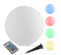 Eclairage - TECTAKE - Lampe boule avec ampoule LED LUMINOUS GLOBE et télécommande 12W - Blanc - Taille M 40 x 40 cm