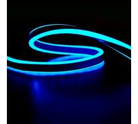 Éclairage tubulaire LED néon ACA, 100 LED/m, bleu, double face, 50 m, indice de protection IP44, câble d'alimentation de 1,5 m pouvant être raccourci (1 m par mètre), avec kit d'accessoires 3 pièces X