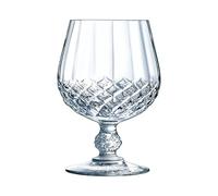 Éclat Cristal D'Arques Paris - Collection Longchamp - 6 Verres à Cognac 32 n Kwarx - Brillance, Transparence et Haute Résistance - Moulures Iconiques - Fabriqués en France