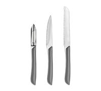 Eclat Gris - Set 3 couteaux : office, éplucheur, petits-légumes