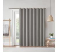 Eclipse Darrell Thermaweave Rideau occultant Extra Large à œillets pour Porte de terrasse coulissante Gris 213,4 x 254 cm