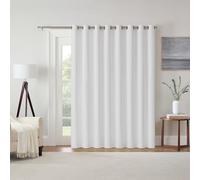 Eclipse Kendall Rideau à œillets Extra Large pour Porte de terrasse coulissante, Rideaux texturés à Isolation Thermique et réduction du Bruit (1 Panneau), 213,4 cm de Long x 254 cm de Large, Blanc