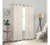 Eclipse Kendall Rideau de fenêtre à Isolation Thermique avec œillets pour Chambre à Coucher (1 Panneau), 106,7 x 137,2 cm, Ivoire