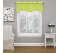 ECLIPSE Kendall Rideau de fenêtre festonné Moderne avec Passe-Tringle pour Cuisine ou Salle de Bain, 106,7 x 45,7 cm, Vert Citron