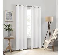 Eclipse Kendall Rideau de fenêtre occultant texturé à Isolation Thermique avec œillets pour Chambre à Coucher (1 Panneau), 107 x 213 cm, Blanc