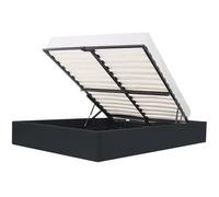 ECLIPSE Lit adulte 160x200 cm avec coffre de rangement - Simili Noir