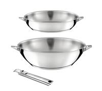 Eclipse - Lot 3 pièces - Wok 28 cm, poêle 24 cm et poignée amovible