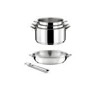 Eclipse - Lot 5 pièces - Casseroles 16, 18 et 20cm, Poêle 24cm inox et poignée