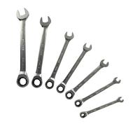 ECLIPSE Professional Tools ERWFIX7PS - Jeu de 7 Clés à Cliquet à Tête Fixe 8-19 mm - Acier Chrome Vanadium, 90 Dents, Couple Élevé, Finition Satinée, pour Automobile et Entretien